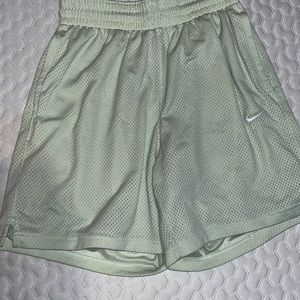 Honeydew Colored Women’s Basketball Shorts. Slightly Used